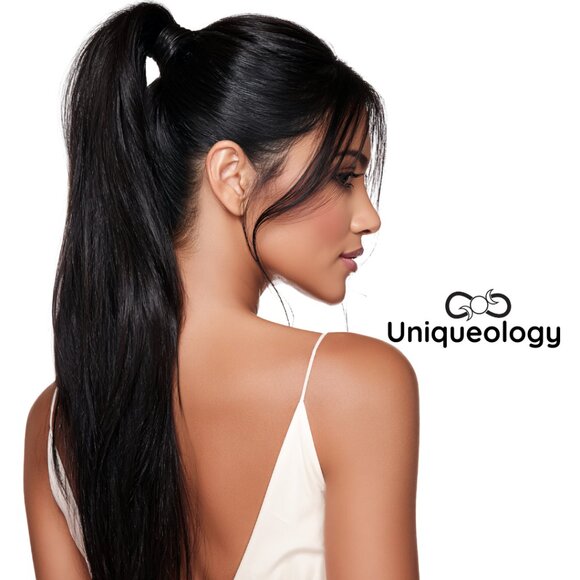 Uniqueology Satin Silk Hair Ties for All Hair Types (Black, Pink, Gold) - Picture 7 of 12